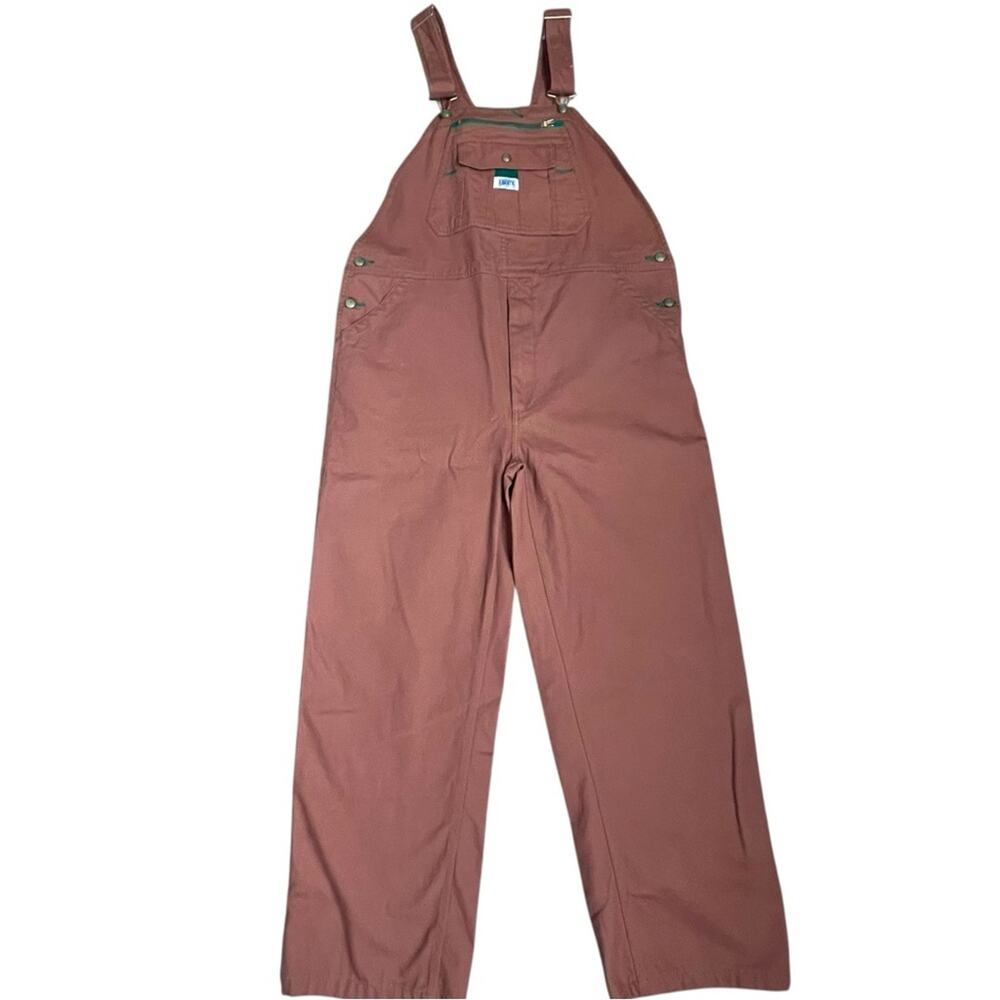 Liberty Bib Overalls Brown Canvas Workwear Mens 38x30 Casual Farm Relaxed NWOT - Picture 7 of 12